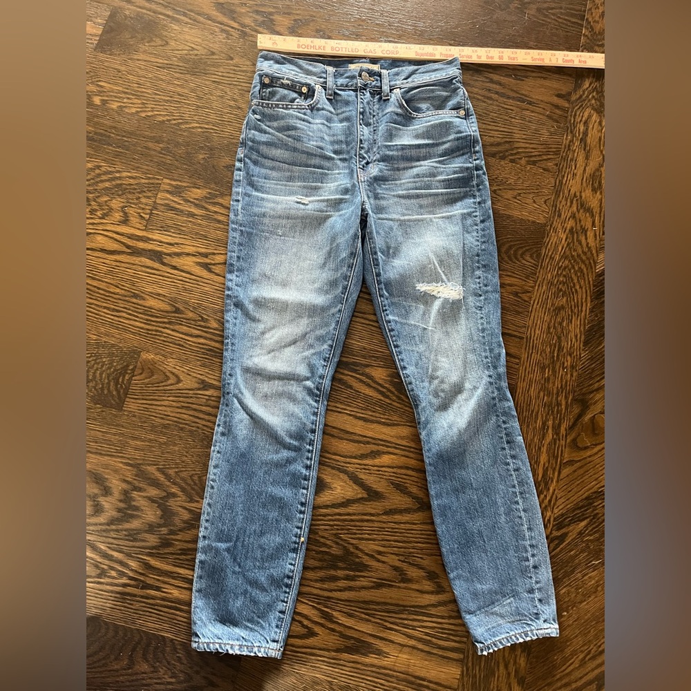 Madewell rigid skinny 27 Classic Blue Distressed Women's Jeans stretch